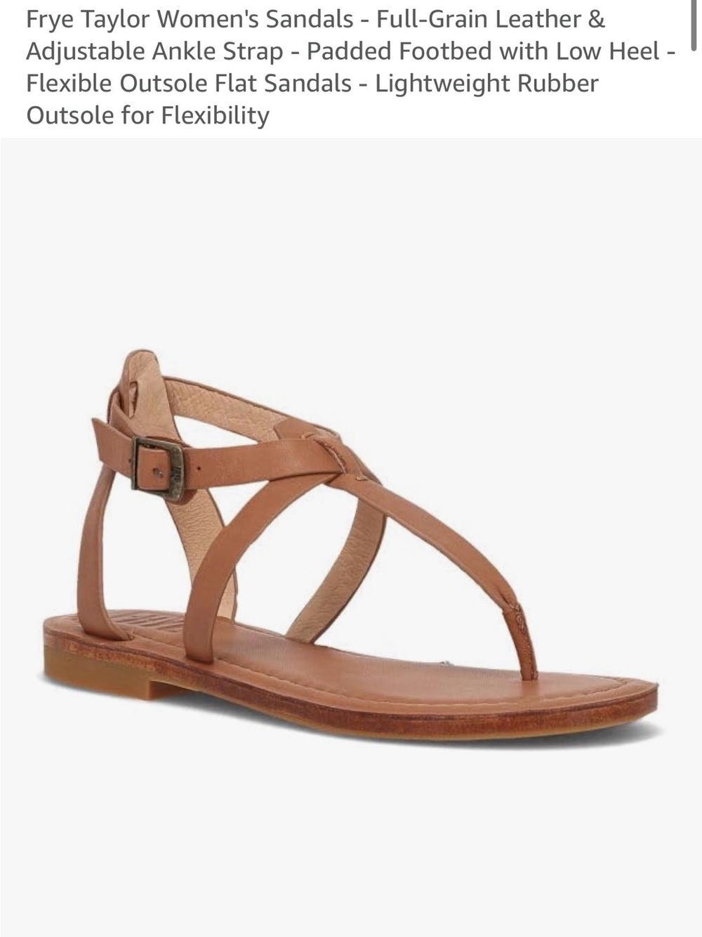 Frye Women's Brown Leather Strappy Thong Sandals